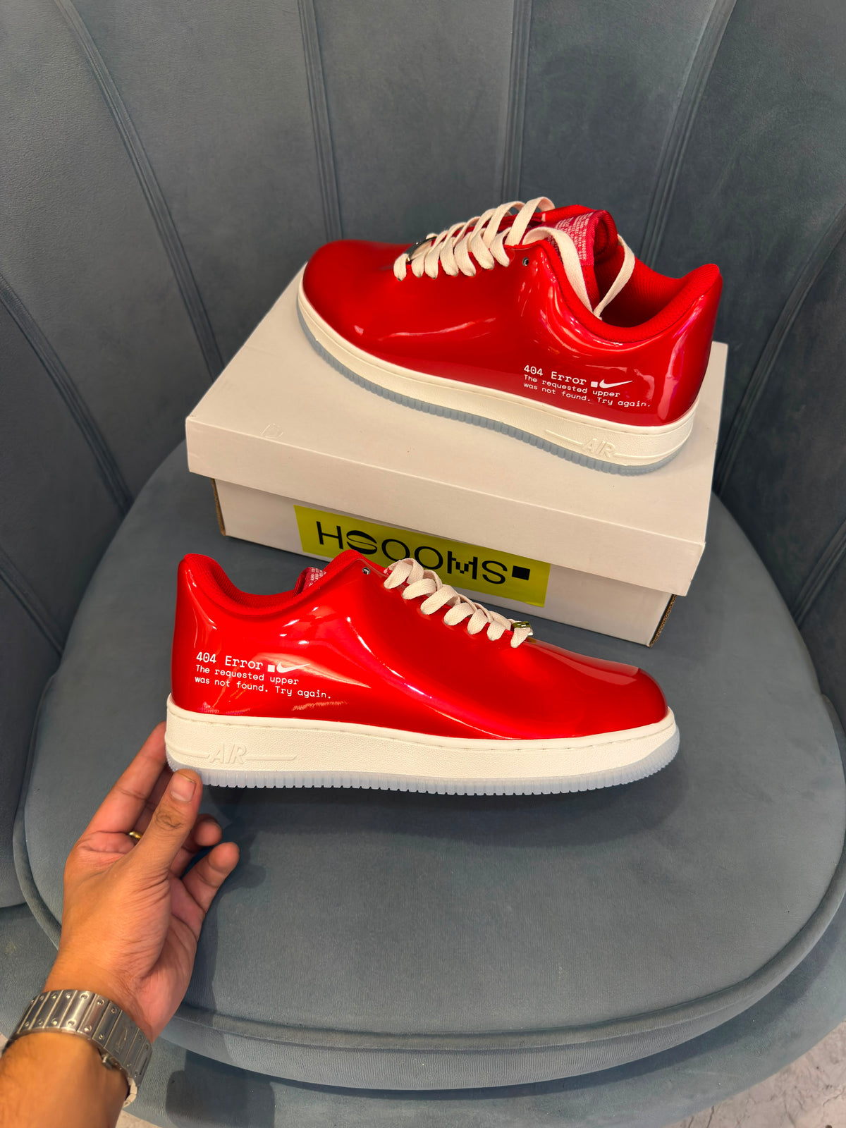 NIKE AIRFORCE ONE SWOOSH ERROR RED