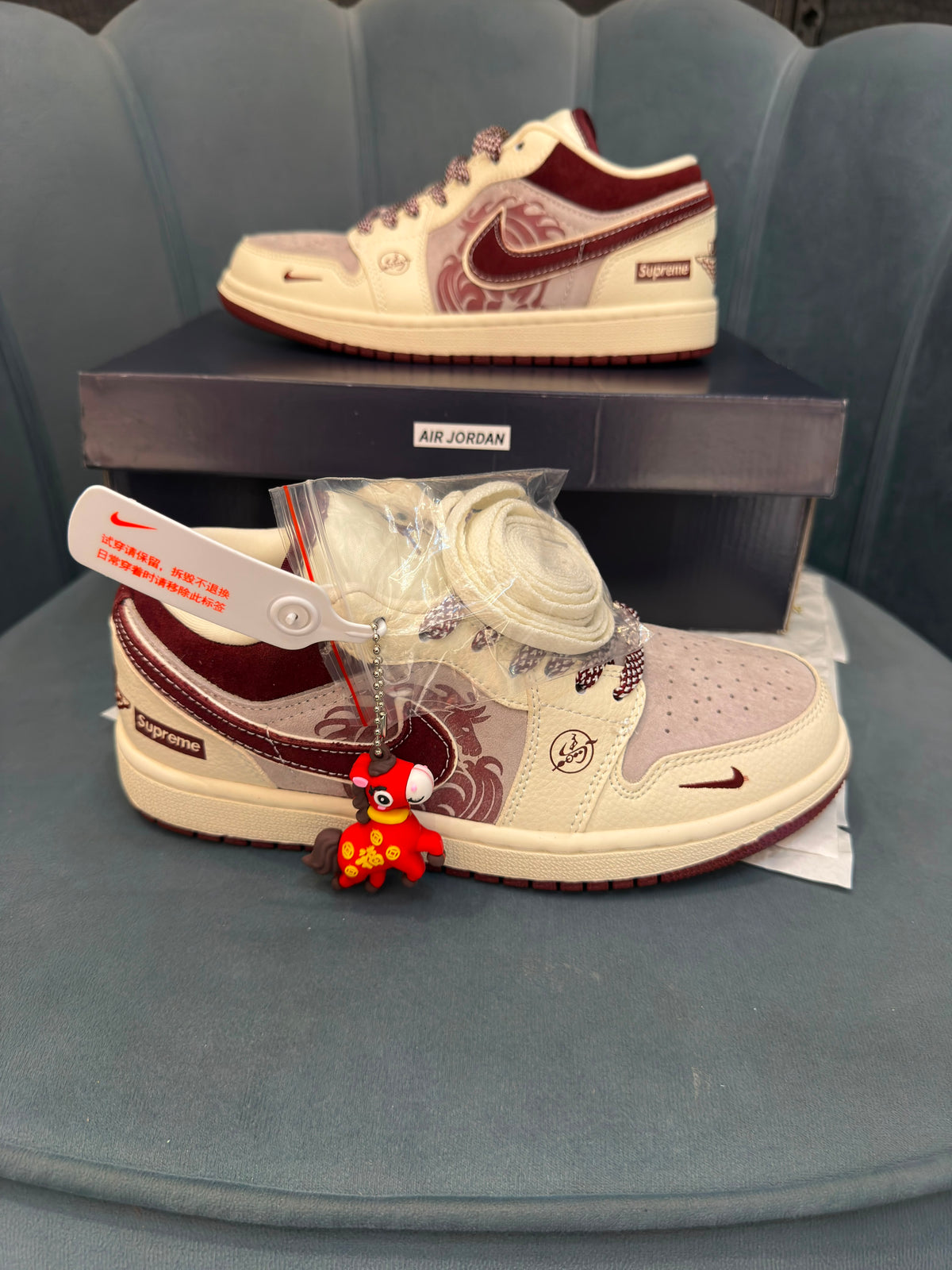 AIR JORDANS LOW X SUPREME YEAR OF HORSE