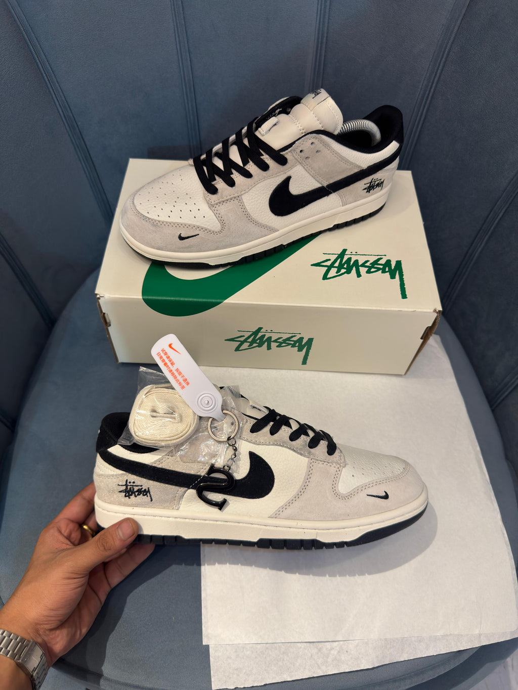 NIKE SB DUNK STUSSY BLACK S