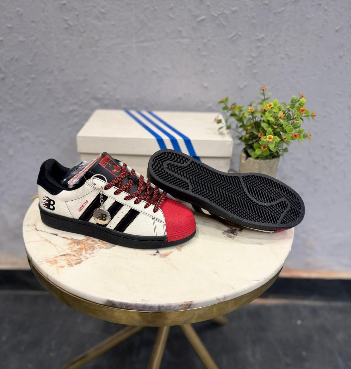 ADIDAS ORIGINALS  SUPERSTAR X BALMAIN KEYCHAIN