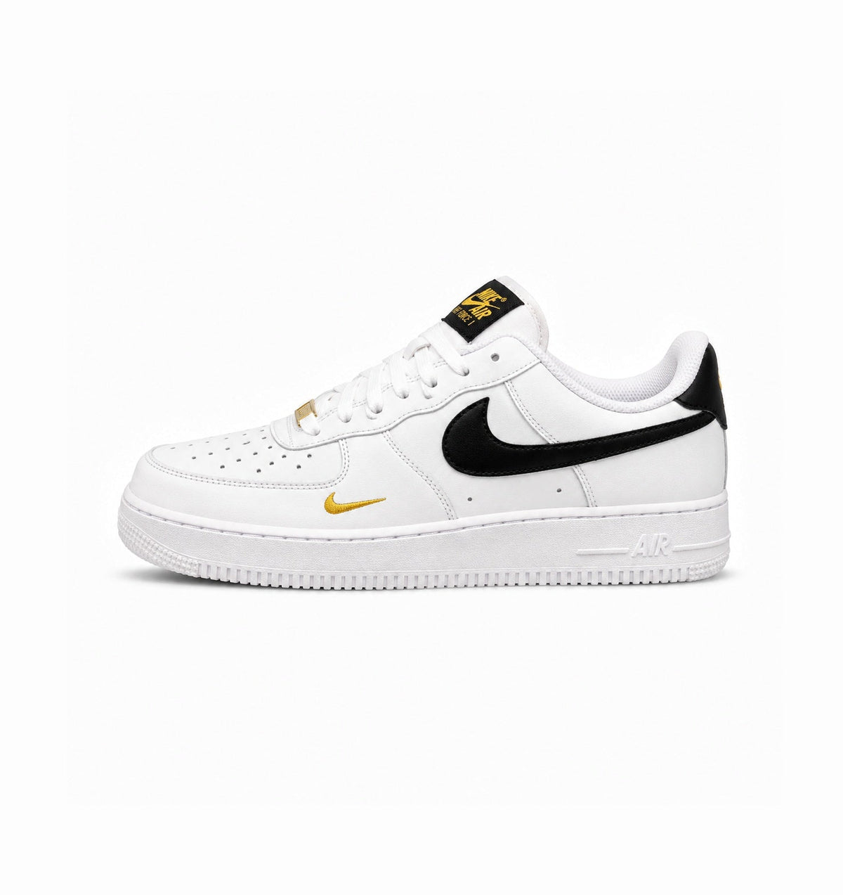 NIKE AIRFORCE ONE WHITE BLACK GOLD