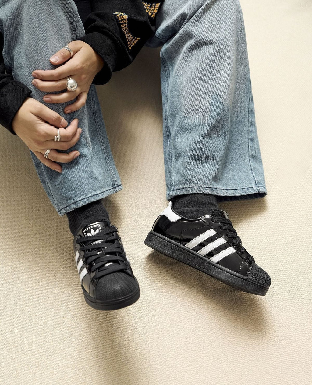 ADIDAS ORIGINALS SUPERSTAR ATMOS BLACK PATENT