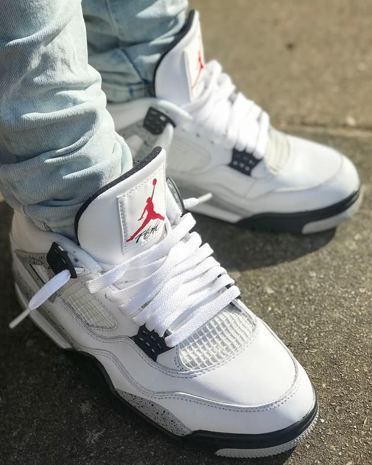 AIR JORDAN RETRO 4 WHITE CEMENT U.A