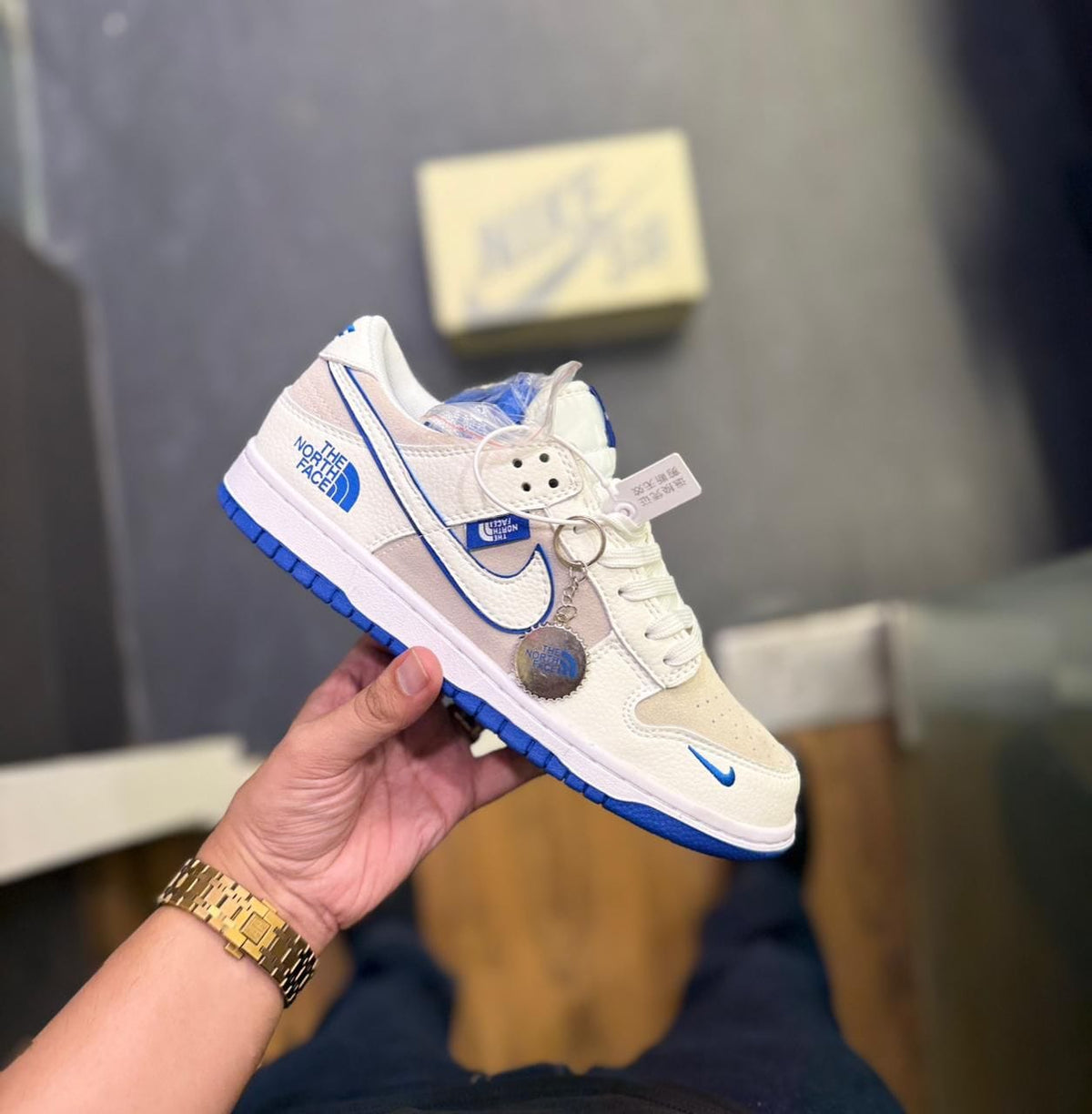 NIKE SB DUNK NORTH FACE WHITE BLUE