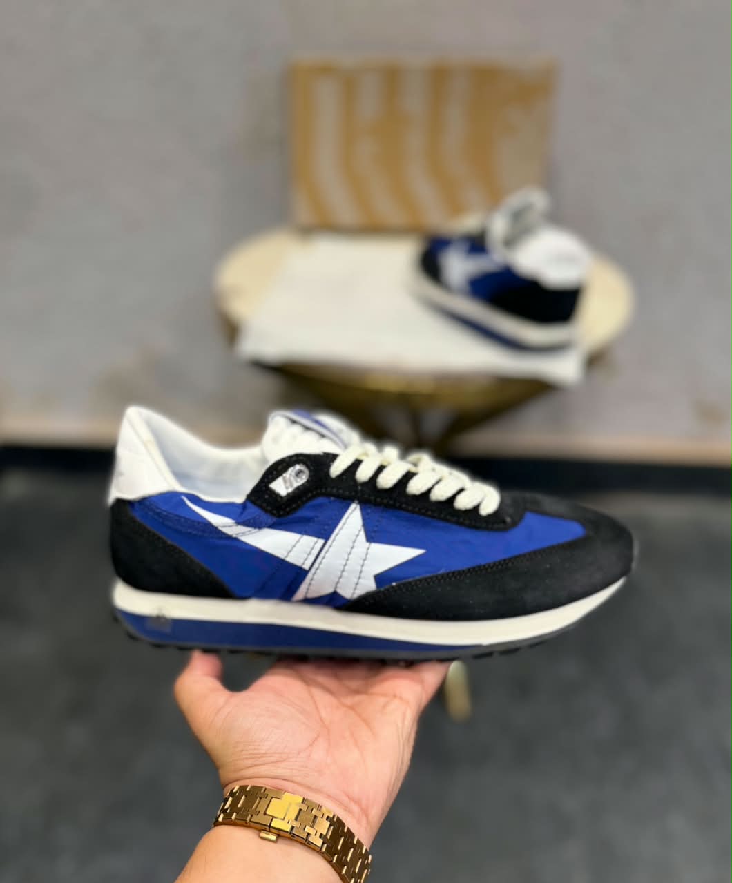 GOLDEN GOOSE MARATHON SNEAKERS ROYAL BLUE
