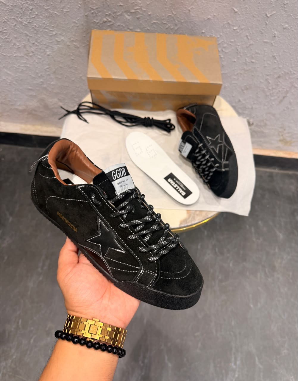 GOLDEN GOOSE TRUE STAR TRIPLE BLACK