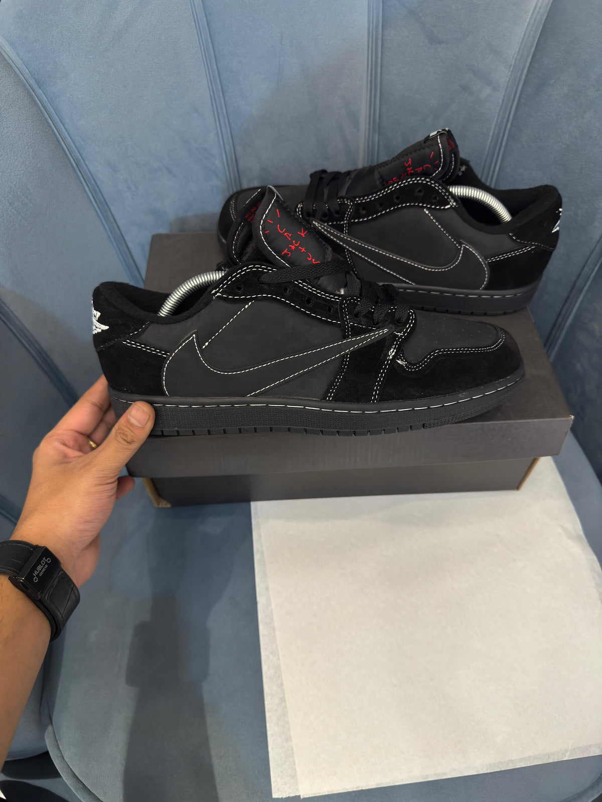 AIR JORDAN 1 LOW X TRAVIS SCOTT PHANTOM BLACK