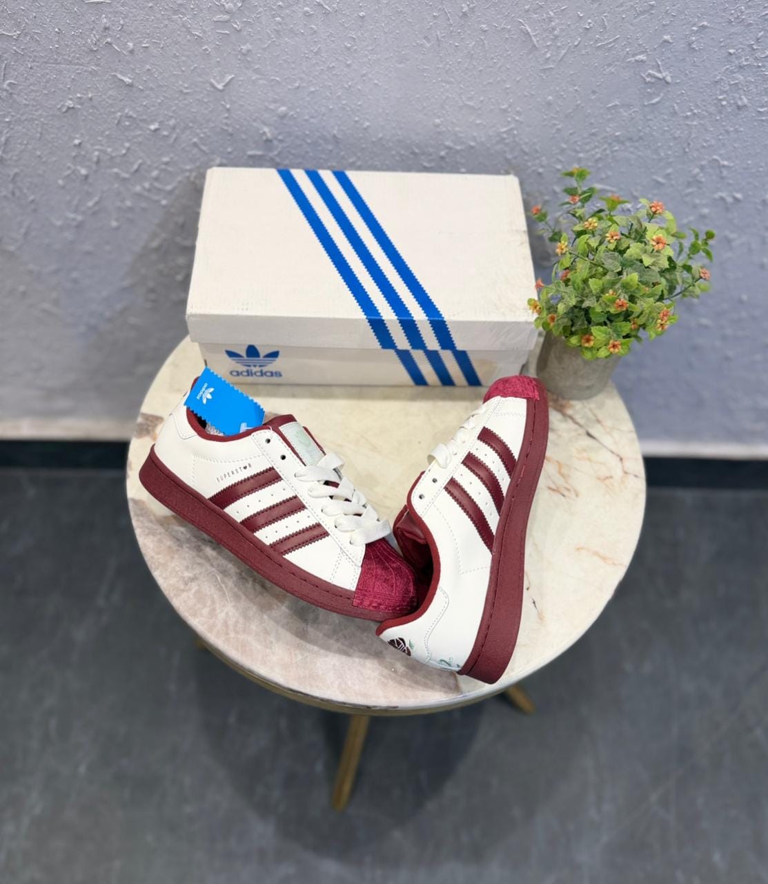 ADIDAS ORIGINALS  SUPERSTAR WINE WHITE CHERRY